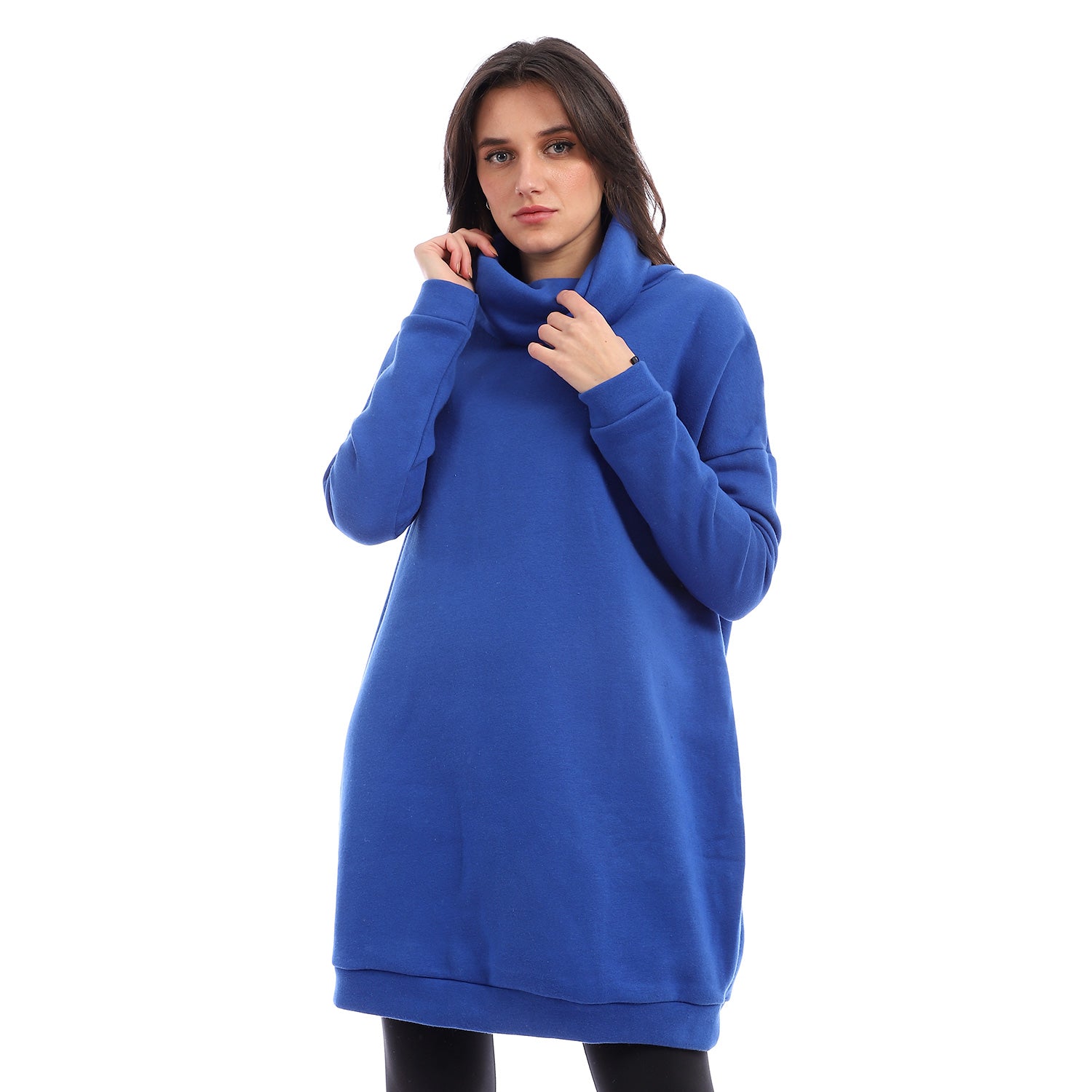 Oversized turtleneck sweater dress