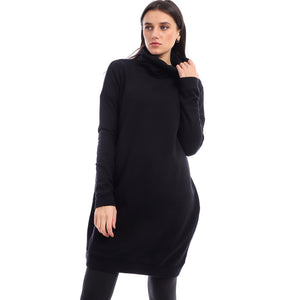 Oversized turtleneck sweater dress
