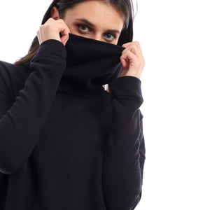 Oversized turtleneck sweater dress