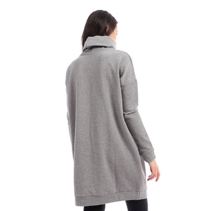 Oversized turtleneck sweater dress