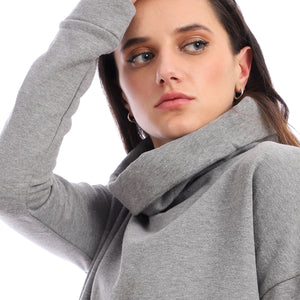 Oversized turtleneck sweater dress